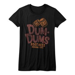 Dum Dums Shirt Juniors Root Beer Black T-Shirt
