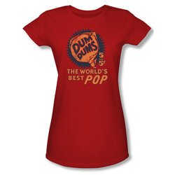 Dum Dums Shirt Juniors The Best Pop For 5 Cents Red T-Shirt