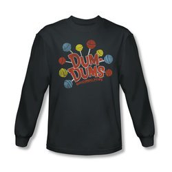 Dum Dums Shirt Original Pops Long Sleeve Charcoal Tee T-Shirt