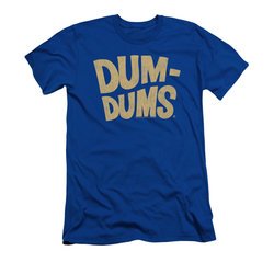 Dum Dums Shirt Slim Fit Distressed Logo Royal Blue T-Shirt