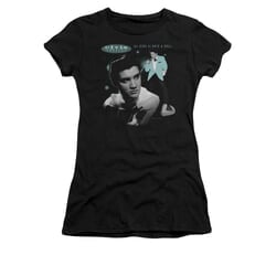 Click to get Elvis Juniors Tshirt  Teal Portrait Black Tee