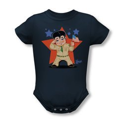 Elvis Presley Baby Romper Lil GI Navy Infant Babies Creeper