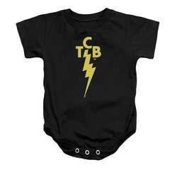 Elvis Presley Baby Romper TCB Logo Yellow Black Infant Babies Creeper