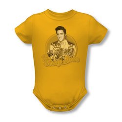 Elvis Presley Baby Romper Teddy Bear Gold Infant Babies Creeper