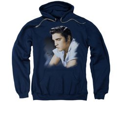 Elvis Presley Hoodie Blue Profile Navy Sweatshirt Hoody