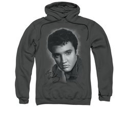 Elvis Presley Hoodie Grey Portrait Charcoal Sweatshirt Hoody