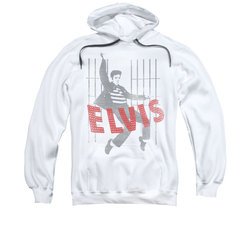 Elvis Presley Hoodie Iconic Pose White Sweatshirt Hoody