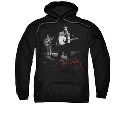 Elvis Presley Hoodie In The Spot Light Guitar Black Sweatshirt Hoody