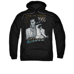 Elvis Presley Hoodie Live In Vegas Black Sweatshirt Hoody