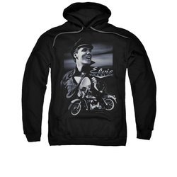 Elvis Presley Hoodie Motorcycle Black Sweatshirt Hoody