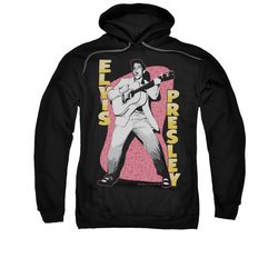 Elvis Presley Hoodie Pink Rock Black Sweatshirt Hoody