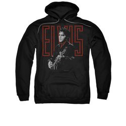 Elvis Presley Hoodie Red Guitarman Black Sweatshirt Hoody