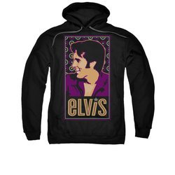 Elvis Presley Hoodie Retro Painting Black Sweatshirt Hoody