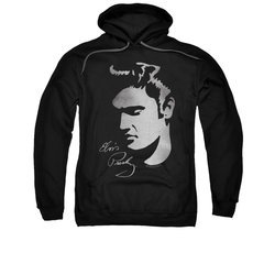 Elvis Presley Hoodie Simple Face Black Sweatshirt Hoody