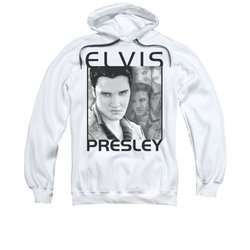 Elvis Presley Hoodie Up Front White Sweatshirt Hoody