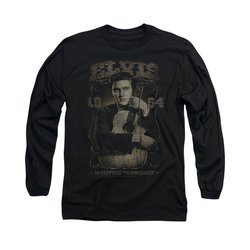 Elvis Presley Shirt 1954 distressed Long Sleeve Black Tee T-Shirt