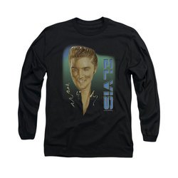 Elvis Presley Shirt 56 Long Sleeve Black Tee T-Shirt