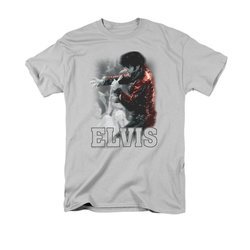 Elvis Presley Shirt Black Leather Silver T-Shirt