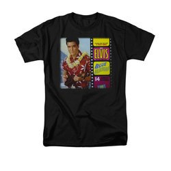 Elvis Presley Shirt Blue Hawaii Album Black T-Shirt