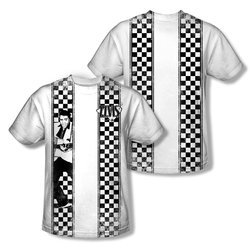 Elvis Presley Shirt Checkered Bowling Sublimation Shirt Front/Back Print