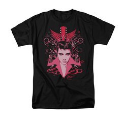 Elvis Presley Shirt Face It Pink Black T-Shirt