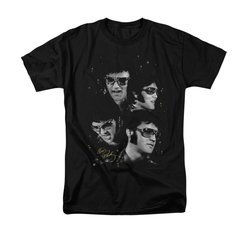 Elvis Presley Shirt Faces Black T-Shirt