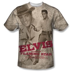 Elvis Presley Shirt Flaming Star Sublimation Shirt