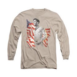 Elvis Presley Shirt Freedom Long Sleeve Sand Tee T-Shirt