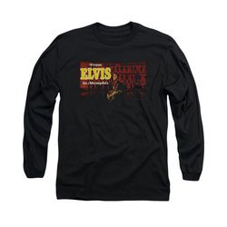Elvis Presley Shirt From Memphis Long Sleeve Black Tee T-Shirt