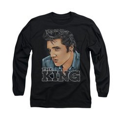 Elvis Presley Shirt Graphic Long Sleeve Black Tee T-Shirt