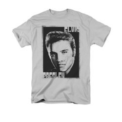 Elvis Presley Shirt Graphic Portrait Silver T-Shirt