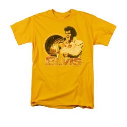 Elvis Presley Shirt Hawaii Style Gold T-Shirt