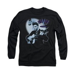Elvis Presley Shirt Hillbilly Cat Long Sleeve Black Tee T-Shirt