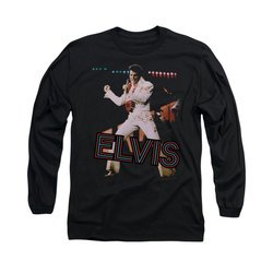 Elvis Presley Shirt Hit The Lights Long Sleeve Black Tee T-Shirt