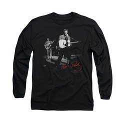 Elvis Presley Shirt In The Spot Light Guitar Long Sleeve Black Tee T-Shirt