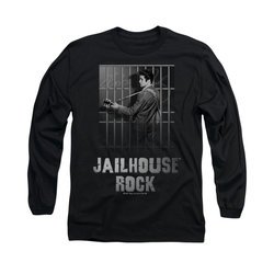 Elvis Presley Shirt Jailhouse Rock Long Sleeve Black Tee T-Shirt
