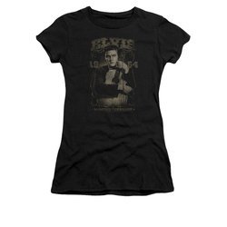 Elvis Presley Shirt Juniors 1954 distressed Black T-Shirt