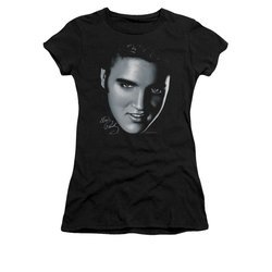 Elvis Presley Shirt Juniors Big Face Black T-Shirt