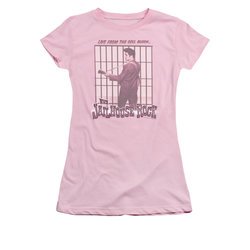 Elvis Presley Shirt Juniors Cell Block Rock Pink T-Shirt