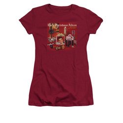Elvis Presley Shirt Juniors Christmas Album Cardinal T-Shirt