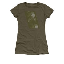 Elvis Presley Shirt Juniors Film Strip Olive T-Shirt