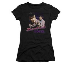 Elvis Presley Shirt Juniors Heartbreak Hotel Black T-Shirt