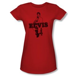 Elvis Presley Shirt Juniors Jamming Red T-Shirt