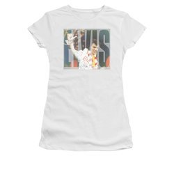 Elvis Presley Shirt Juniors Knockout White T-Shirt