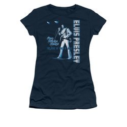 Elvis Presley Shirt Juniors One Night Only Navy T-Shirt