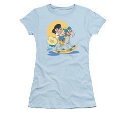Elvis Presley Shirt Juniors Rockin Horse Light Blue T-Shirt