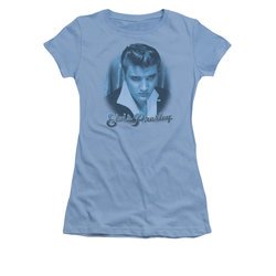 Elvis Presley Shirt Juniors Suede Fade Light Blue T-Shirt