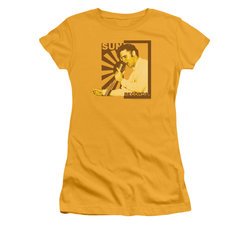 Elvis Presley Shirt Juniors Sun Records On The Mic Gold T-Shirt