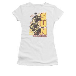 Elvis Presley Shirt Juniors Sun Records Soundtrack White T-Shirt