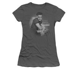 Elvis Presley Shirt Juniors Trouble Charcoal T-Shirt